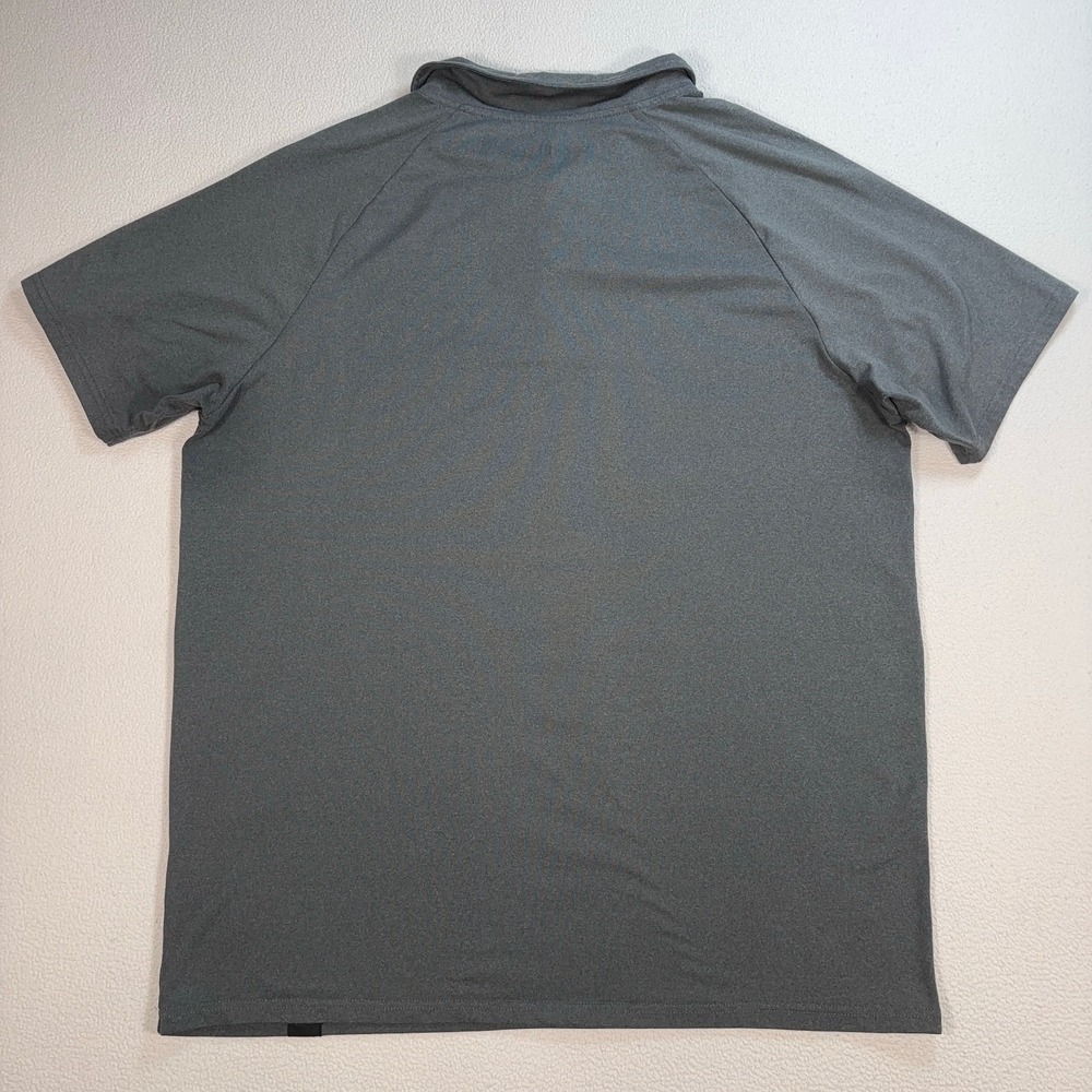 Barbell Apparel Polo Men's 2XL Gray Stretch Gym Workout Training Shirt *STAINS* - Picture 2 of 15